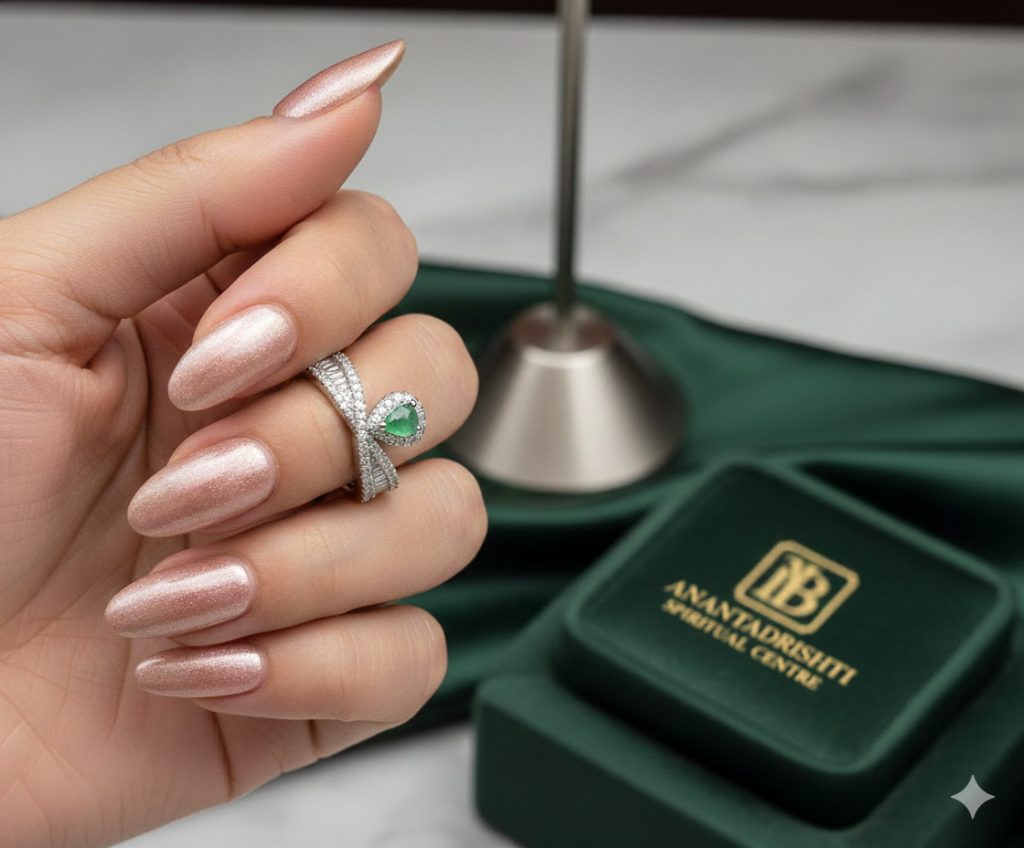 Emerald Drop Ring