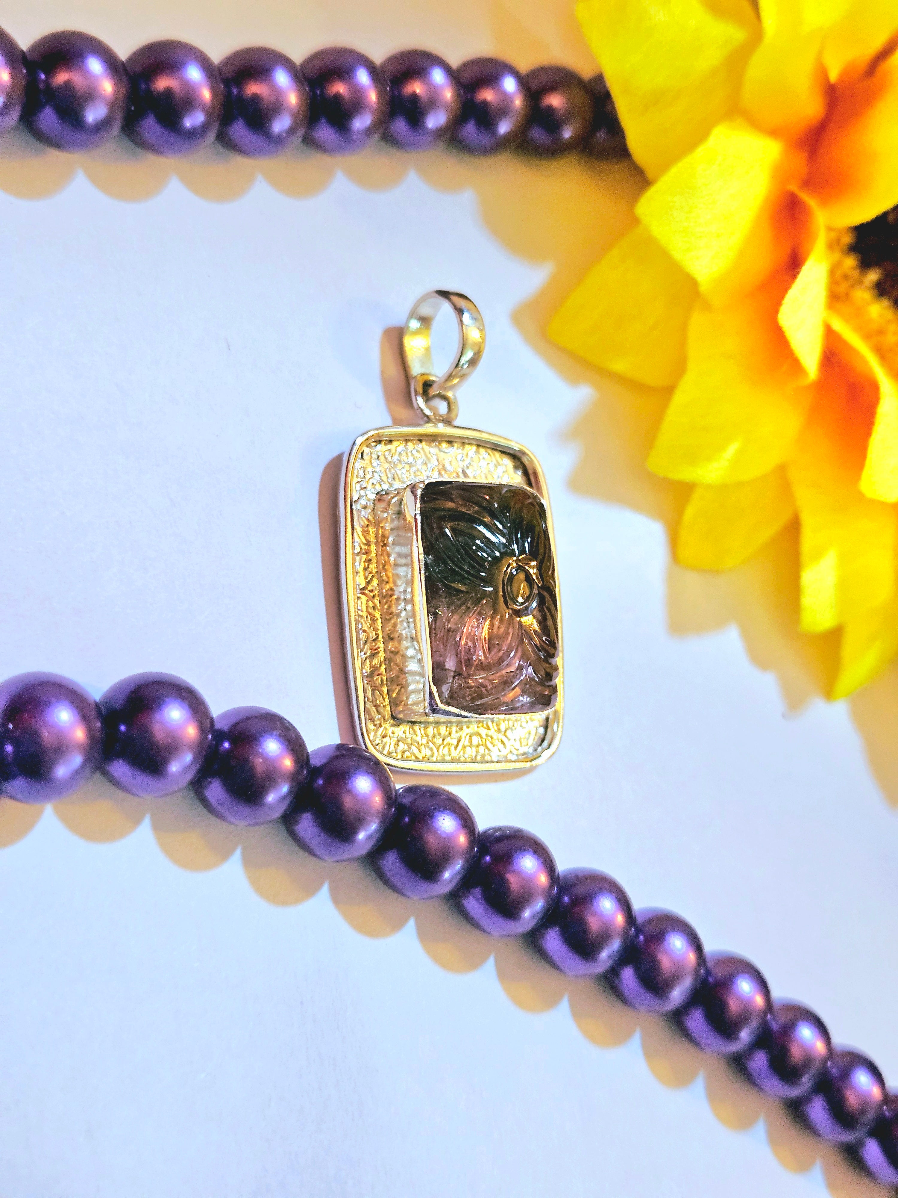 Tourmaline Square Pendant