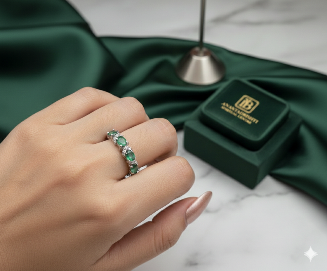 Emerald Five Stone Ring