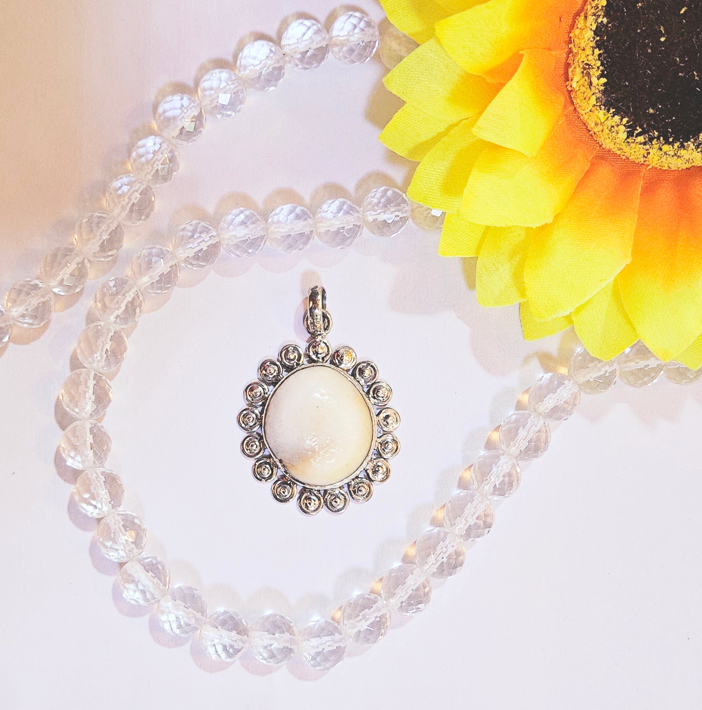 Gomti Chakra Silver Pendant