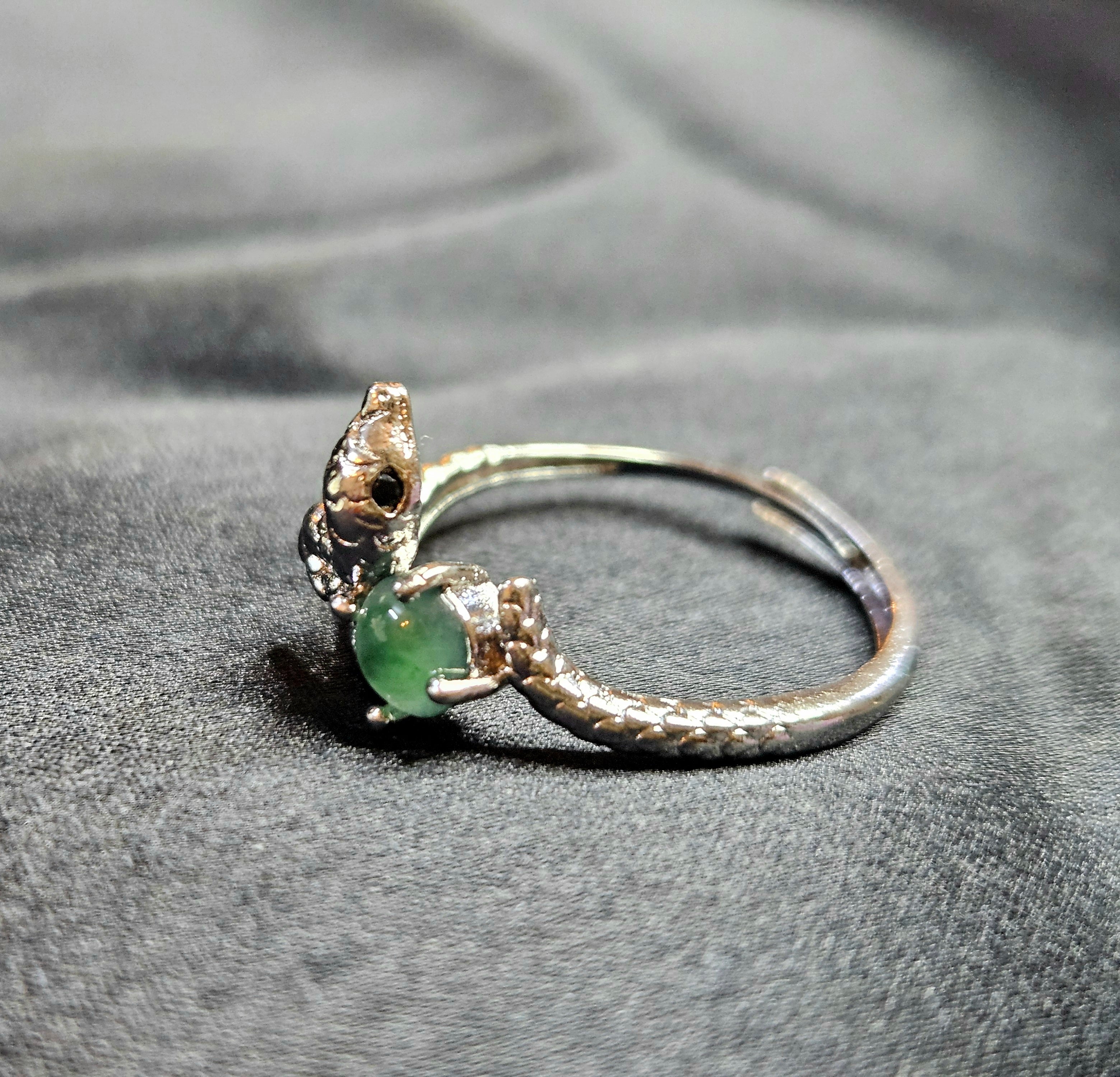 Jade Snake Kundalini Ring