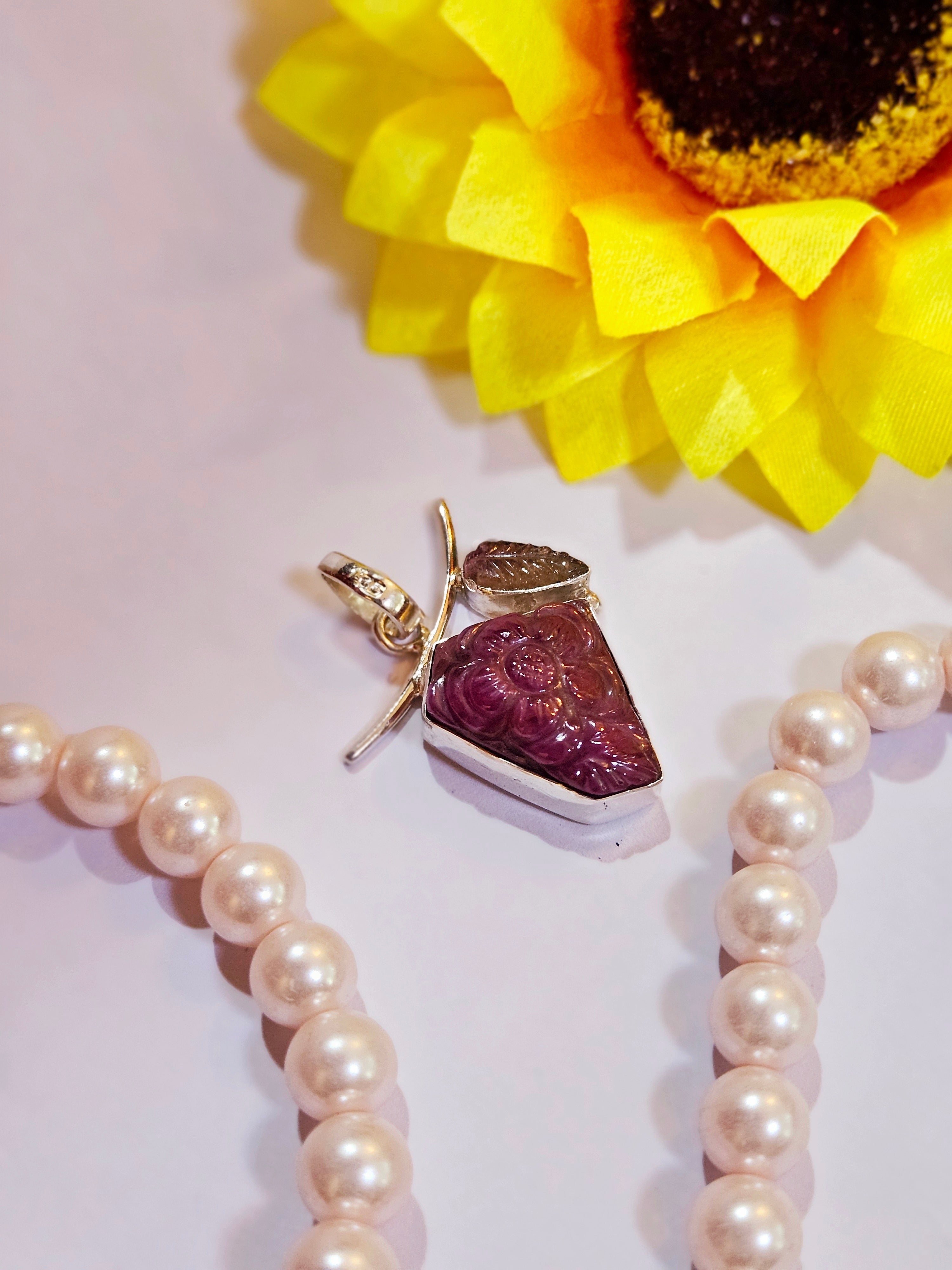 Ruby and Tourmaline Pendant