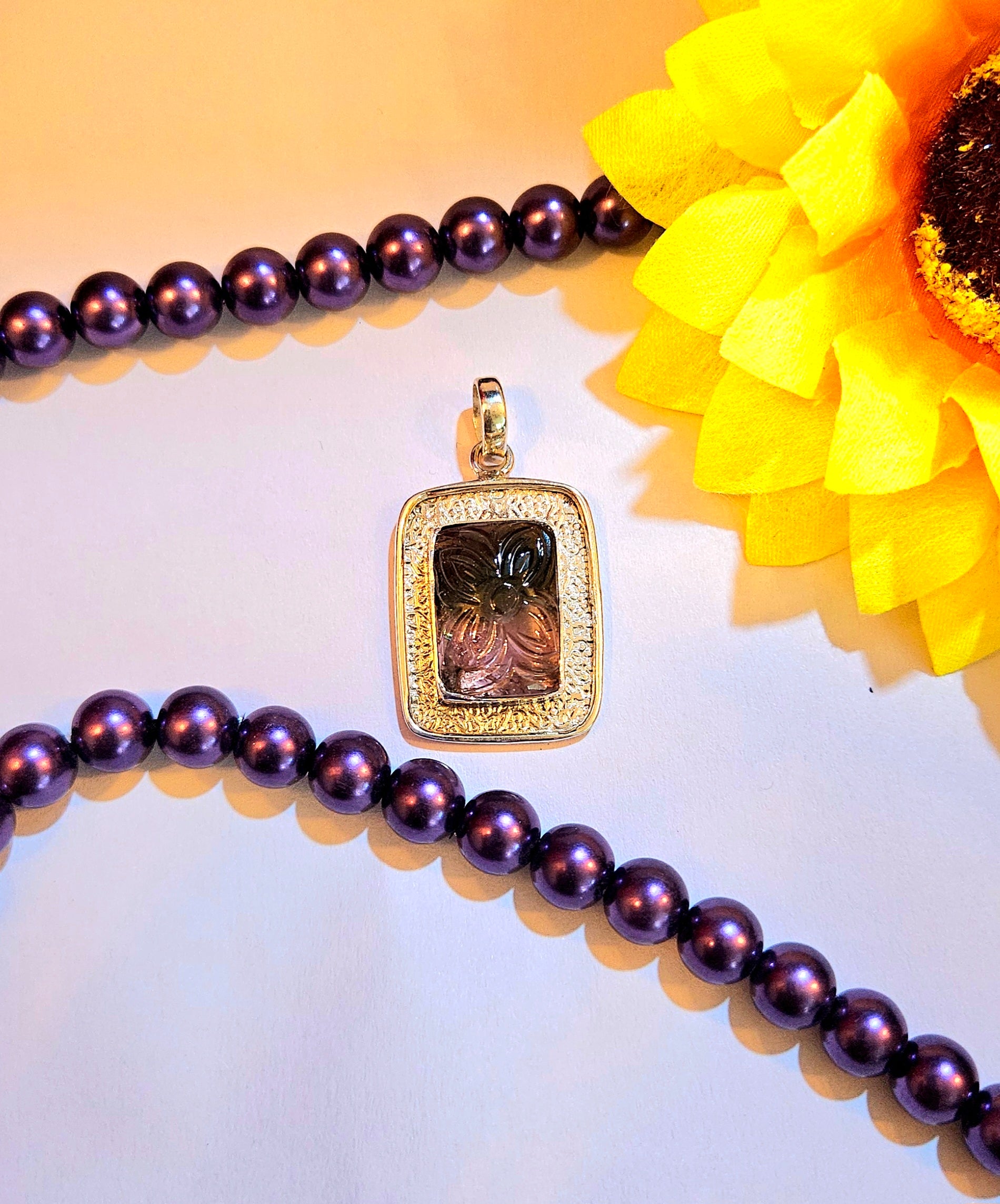 Tourmaline Square Pendant